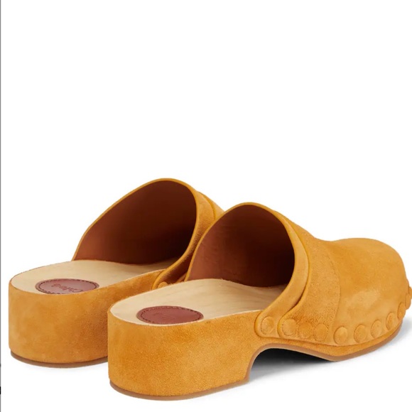 NWOB CHLOE “Joy” Suede Clogs Slides Shoes - Size 36 - Picture 3 of 14